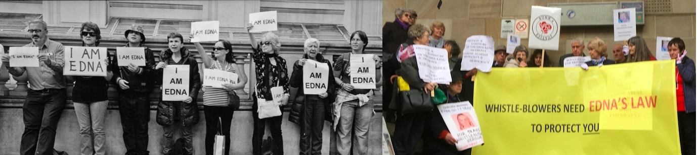 We joined protests by Compassion in Care in front of Parliament (2015) and the Care Quality Commission (2014)
